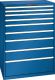 Schubladenschrank 9 Schubladen 1023x725x1450 RAL 5010 Lista 54x36E 78.191.090