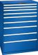 Schubladenschrank 9 Schubladen 1023x725x1450 RAL 5005 Lista 54x36E 78.191.100