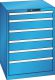 Schubladenschrank 6 Schubladen 717x725x1000 RAL 5012 Lista 36x36E 78.172.010