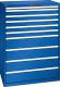 Schubladenschrank 10 Schubladen 1023x725x1450 RAL 5005 Lista 54x36E 78.298.100